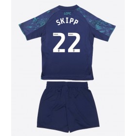 Dětské fotbalový komplet Leicester City Oliver Skipp #22 Venkovní košile 2025-26 Krátkým Rukávem